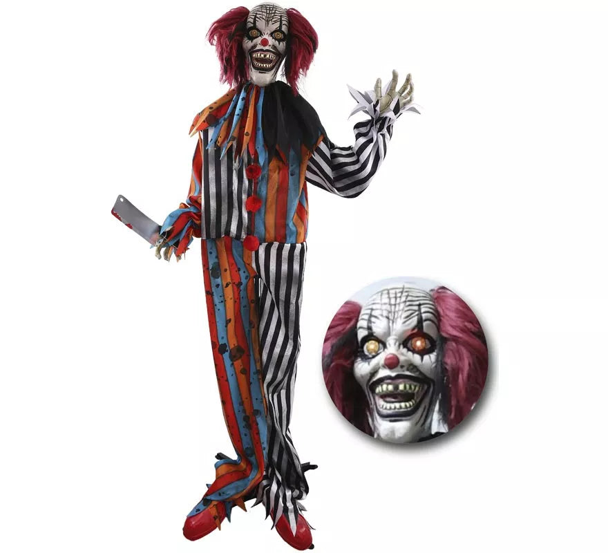 Payaso Asesino Animado con Sonido y Movimiento de 170 cm