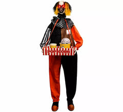 Clown avec pop-corn et crâne 170 cm