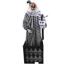 Clown animé fou avec lumière, son et mouvement 165 cm