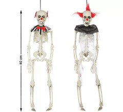Clown Squelette suspendu en 2 modèles variés 40x9 cm