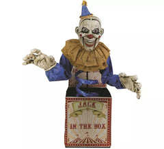 Jack in the Box Clown avec lumière, son et mouvement 2,1 m