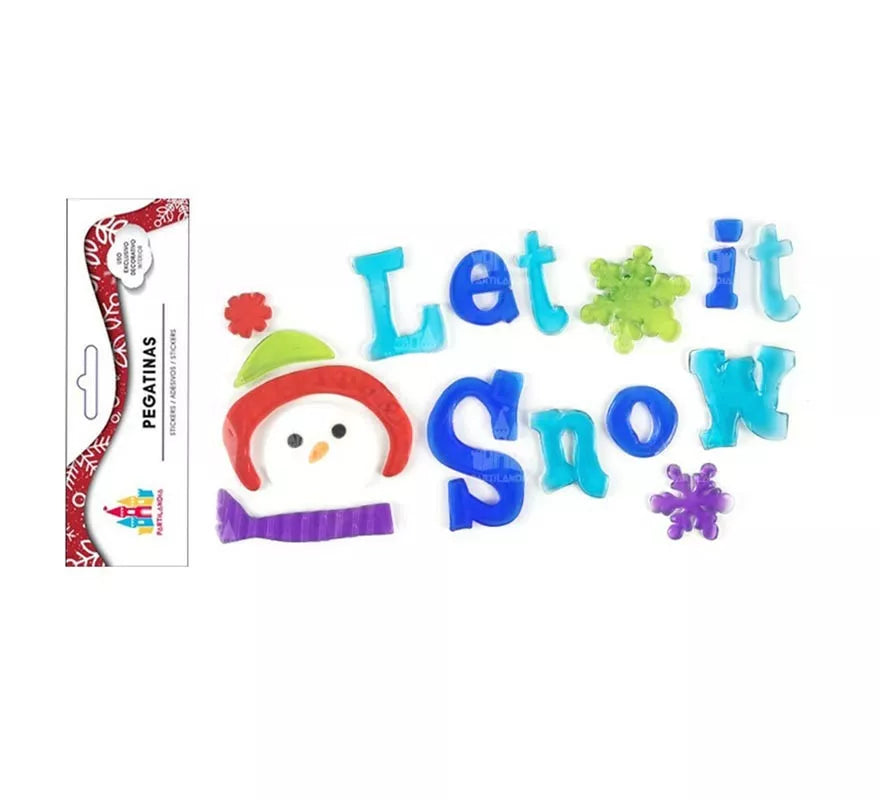 Translation missing: fr.Pegatina con Gel Navidad let it snow de 15X25 cm