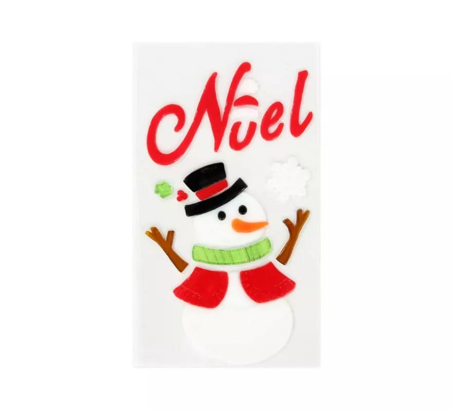 Translation missing: fr.Pegatina con Gel Navidad Muñeco de nieve de 15X25 cm