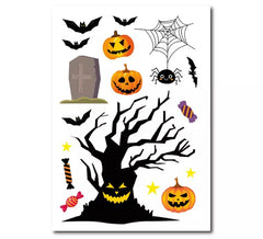 Autocollant vinyle citrouilles et bonbons 20x30 cm