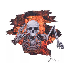 Autocollant de Squelette Traversant le Mur de 89x80 cm