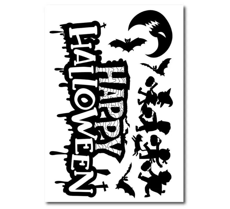 Translation missing: fr.Pegatina de Happy Halloween de vinilo de 20x30 cm