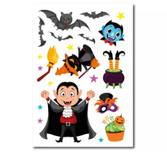 Autocollant adorable vampire et sorcière en vinyle 20x30 cm