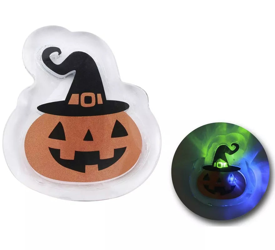 Translation missing: fr.Pegatina Gel 10x15 Led Calabaza con Sombrero de 10x15 cm