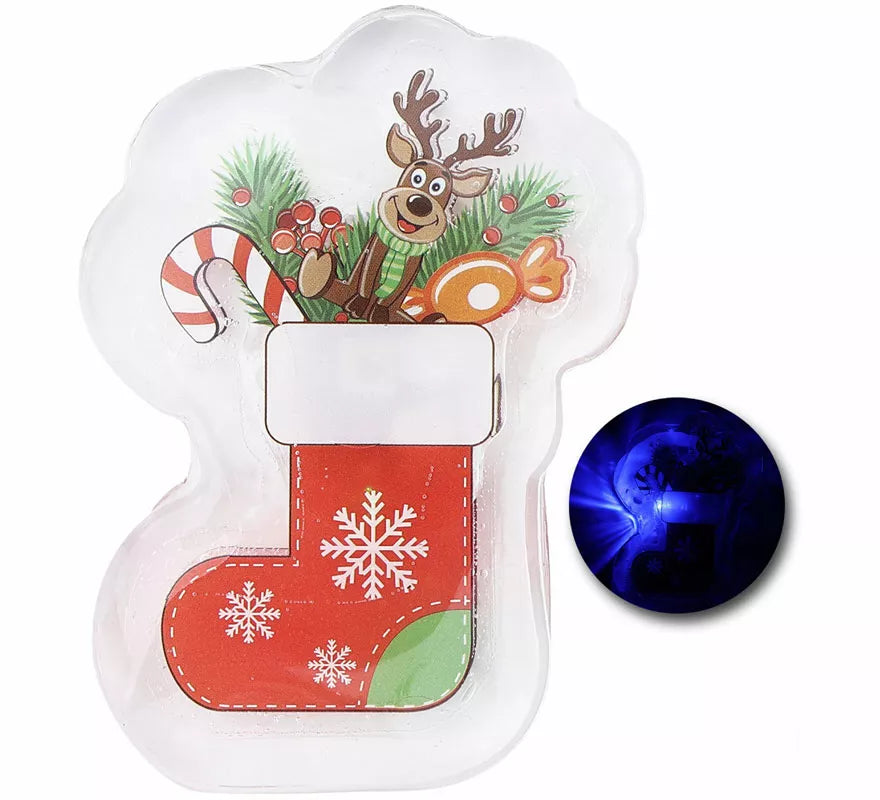 Translation missing: fr.Pegatina Gel Led Calcetín Navidad de 10x15 cm