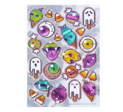 Autocollant Halloween dessins animés 13,8x20,3 cm