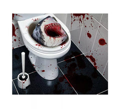 Autocollant Killer Shark pour abattant de toilettes 30x40 cm