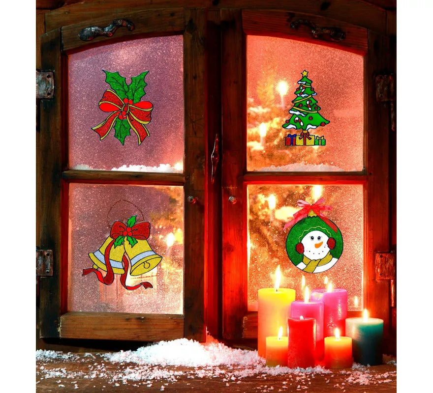 Translation missing: fr.Pegatina Ventana Navidad Surtidas en 4 Modelos de 18 cm