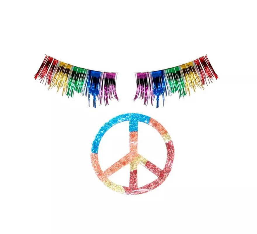 Translation missing: fr.Pegatina y Pestañas Hippie multicolor