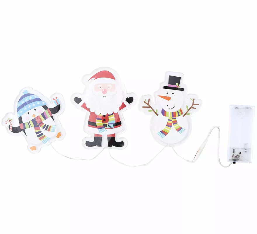 Translation missing: fr.Pegatinas Gel Led 3 Figuritas Abrazos de Navidad de 15x30 cm