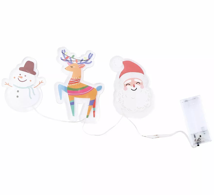 Translation missing: fr.Pegatinas Gel Led 3 Figuritas Alegres de Navidad de 15x30 cm