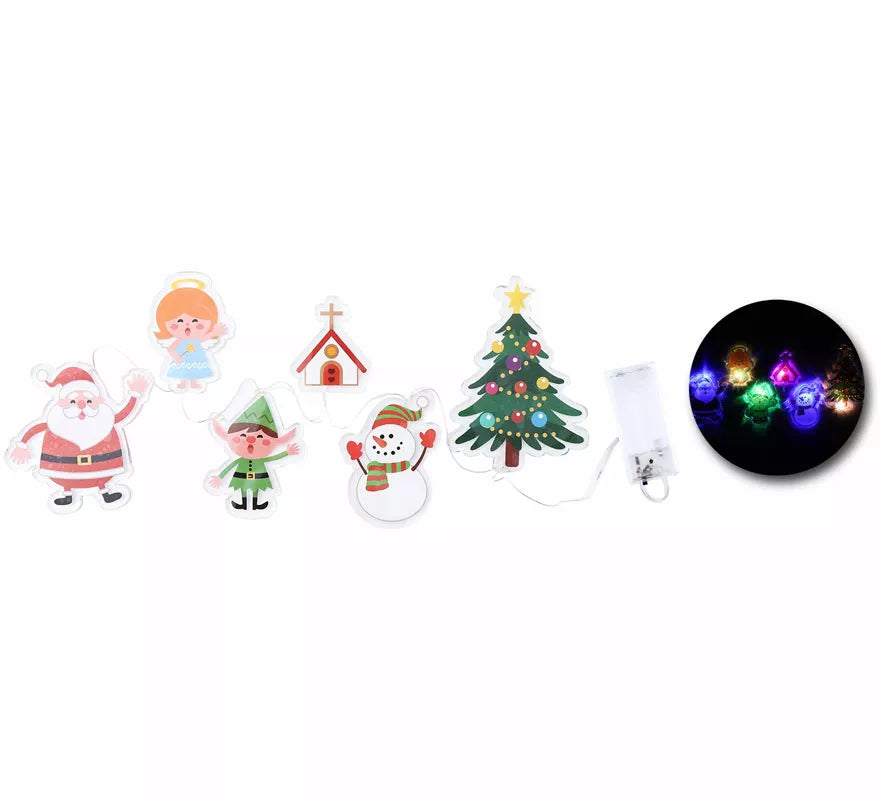 Translation missing: fr.Pegatinas Gel Led 6 Figuritas Graciosas de Navidad de 15x35 cm