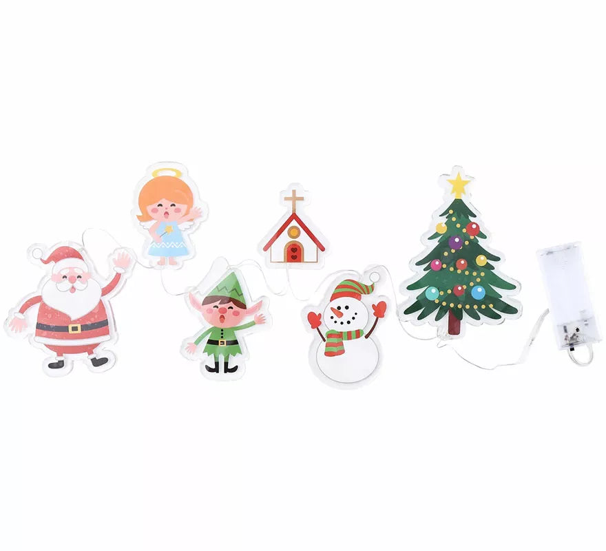 Translation missing: fr.Pegatinas Gel Led 6 Figuritas Graciosas de Navidad de 15x35 cm