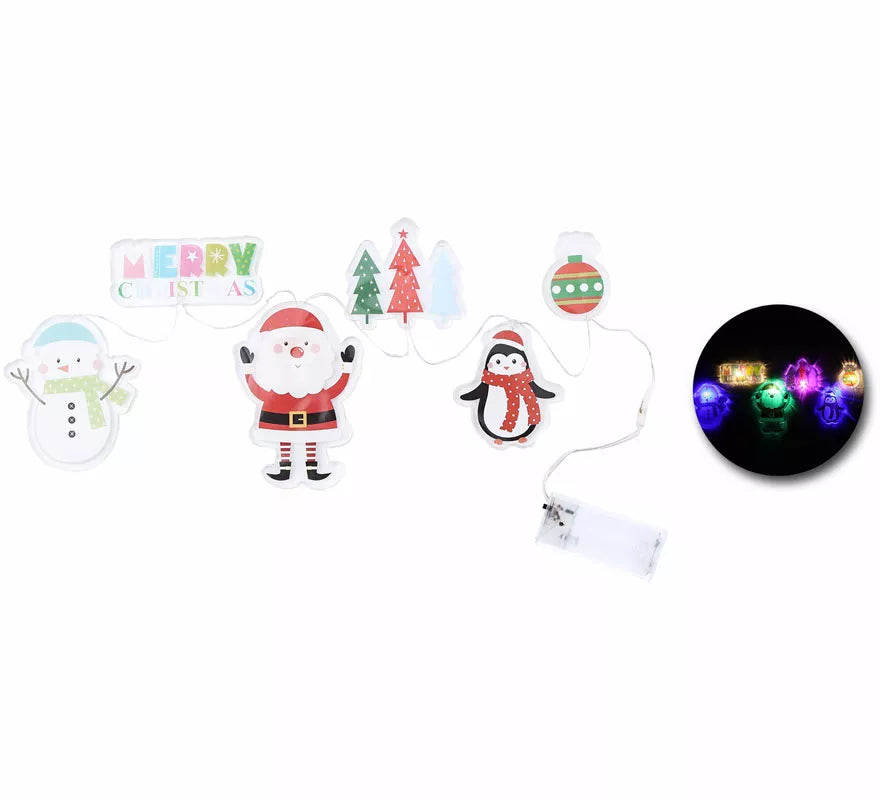 Translation missing: fr.Pegatinas Gel Led 6 Figuritas Merry christmas de 15x30 cm