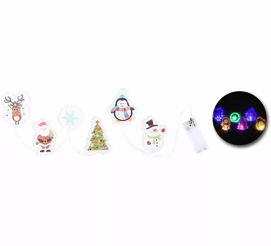 Translation missing: fr.Pegatinas Gel Led 6 Figuritas Motivos Navideños de 15x35 cm