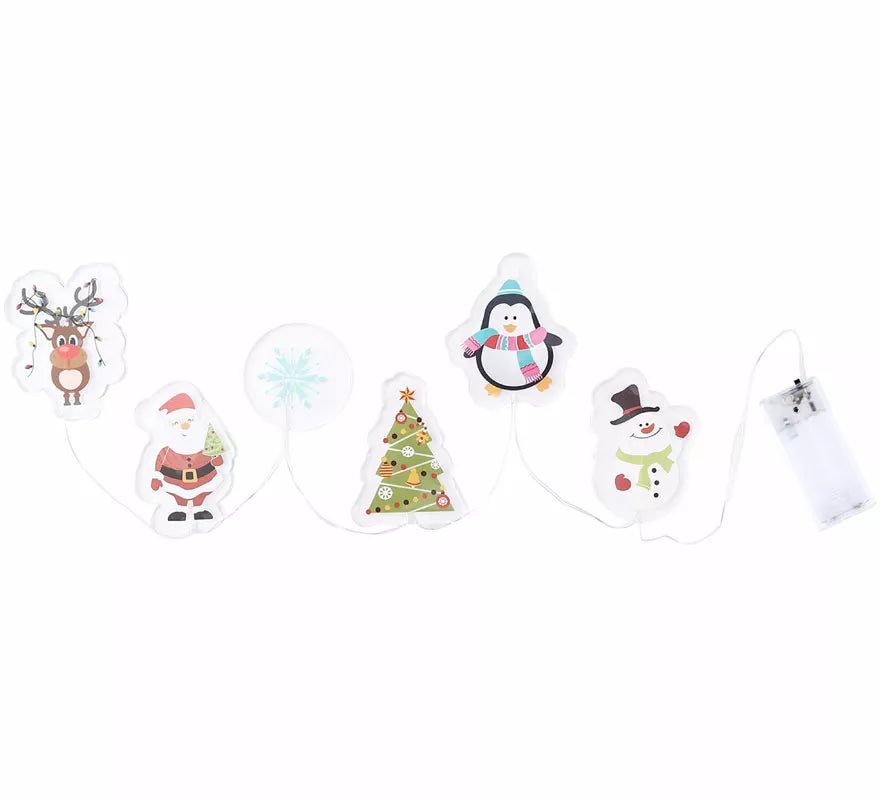 Translation missing: fr.Pegatinas Gel Led 6 Figuritas Motivos Navideños de 15x35 cm