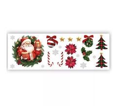 Stickers muraux adhésifs Père Noël 25x70 cm