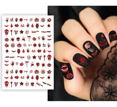 Autocollants sanglants pour les ongles