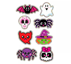 Assortiment d'autocollants holographiques d'Halloween