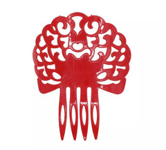 Peigne Sevillana Fleur rouge moyenne 14,5 cm