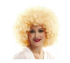 Perruque blonde afro des années 70