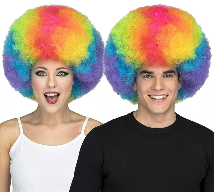 Translation missing: fr.Peluca Afro Multicolor Extra grande