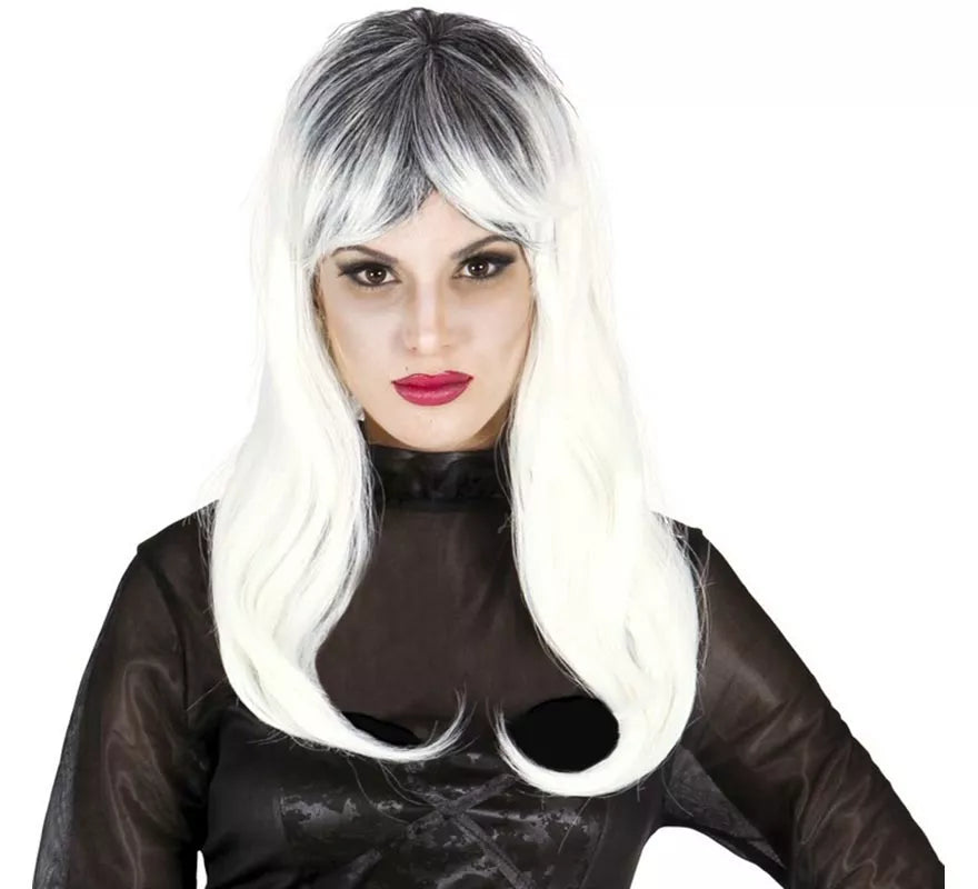 Peluca Blanca de Zombie para Halloween