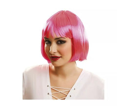 Perruque Cabaret Rose avec frange