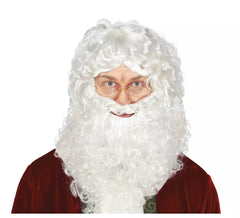 Perruque avec barbe du père Noël en boîte