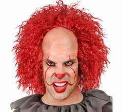 Perruque chauve de clown effrayant