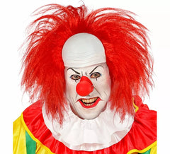 Perruque de clown chauve rouge