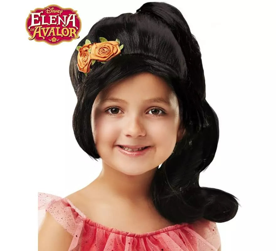 Translation missing: fr.Peluca de Elena De Avalor con flor de Disney para niña