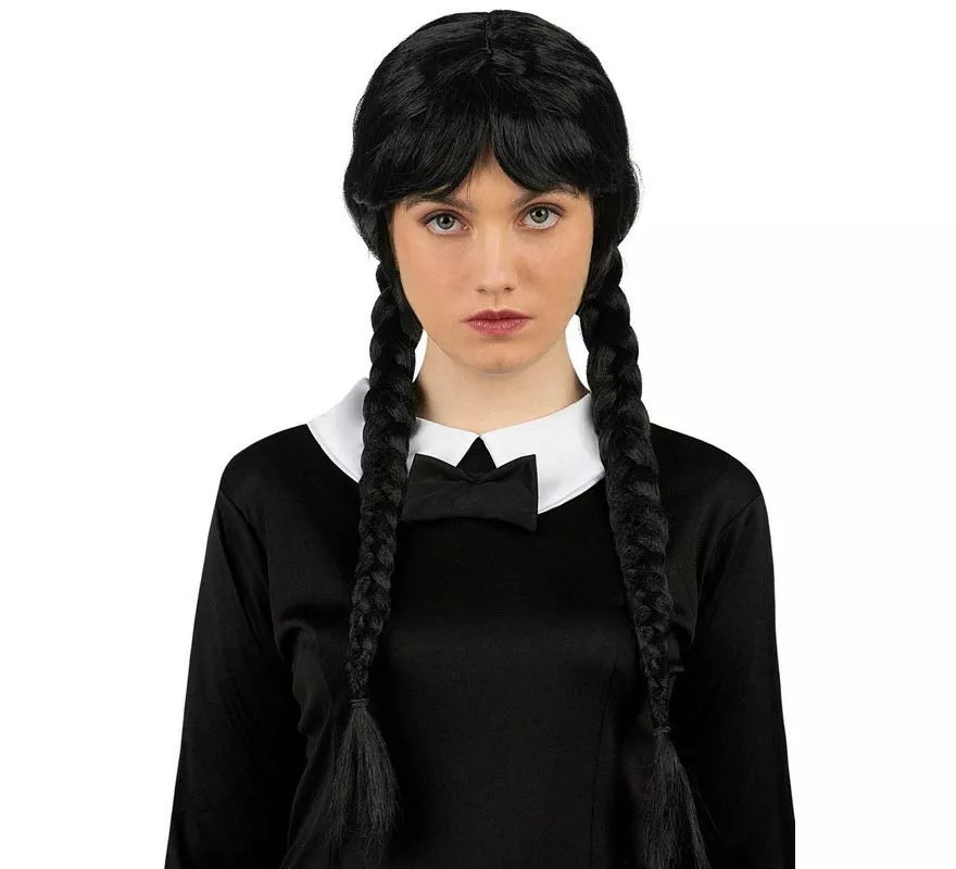 Translation missing: fr.Peluca de Niña Siniestra negra trenzada