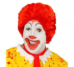 Perruque de clown hamburger adulte