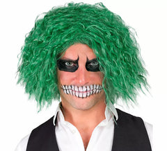 Perruque verte de clown rieur