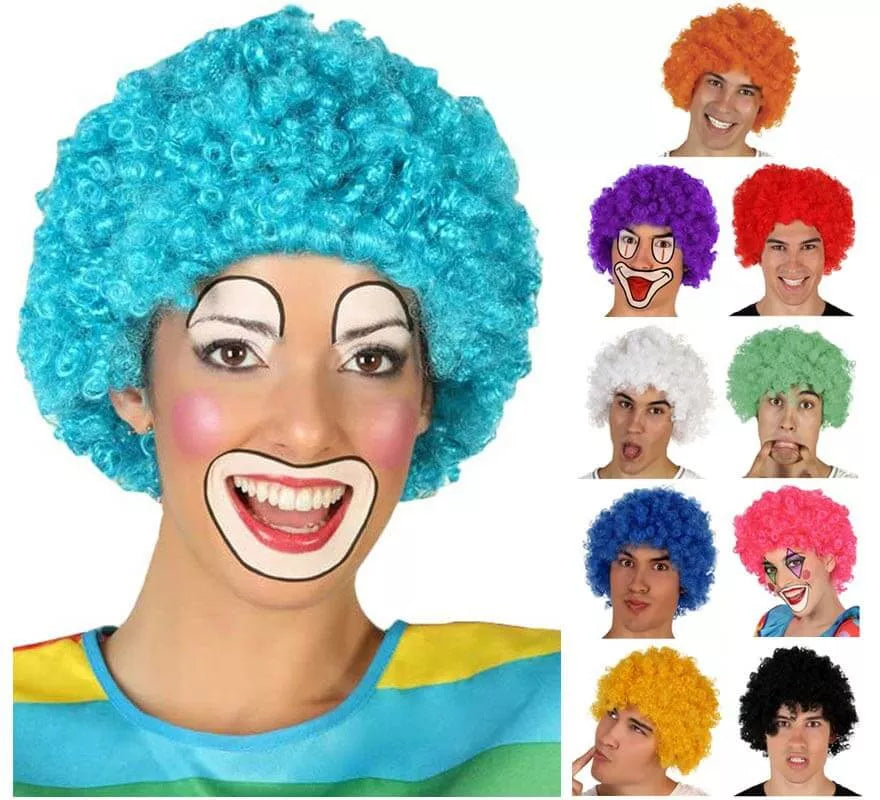 Translation missing: fr.Peluca de Payaso Rizada en Varios colores