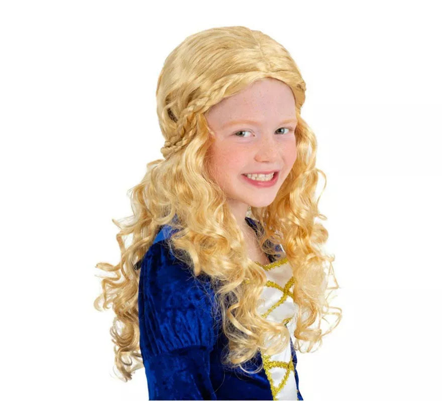 Translation missing: es.Peluca de Princesa Medieval rubia infantil