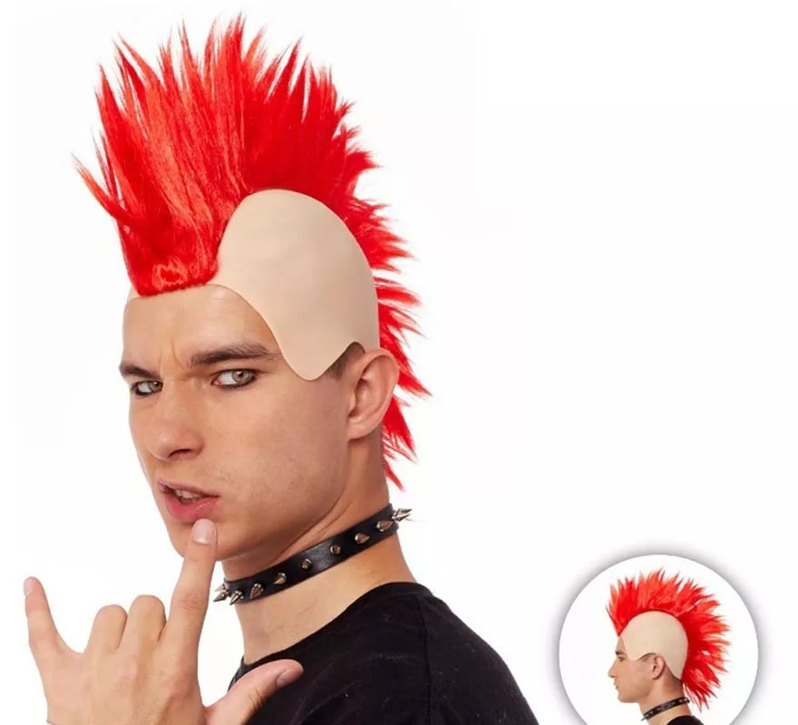 Translation missing: fr.Peluca de Punky cresta rojo