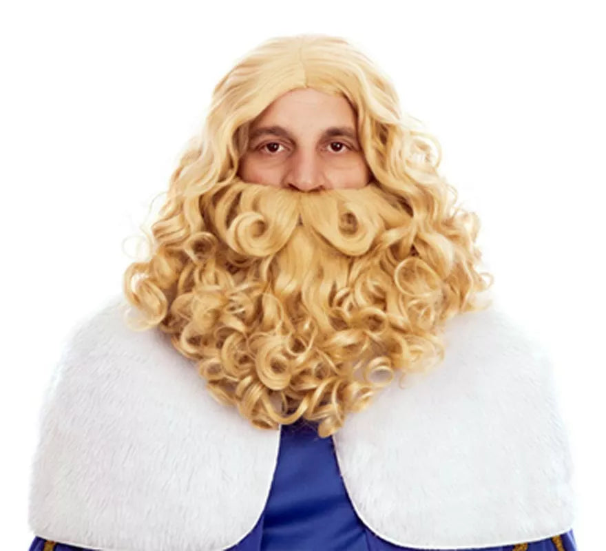 Translation missing: fr.Peluca de Rey Mago con Barba rubia mate