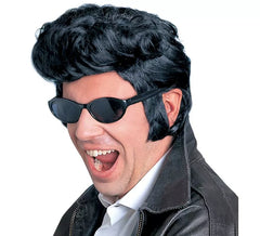 Perruque Rock and Roll noire adulte