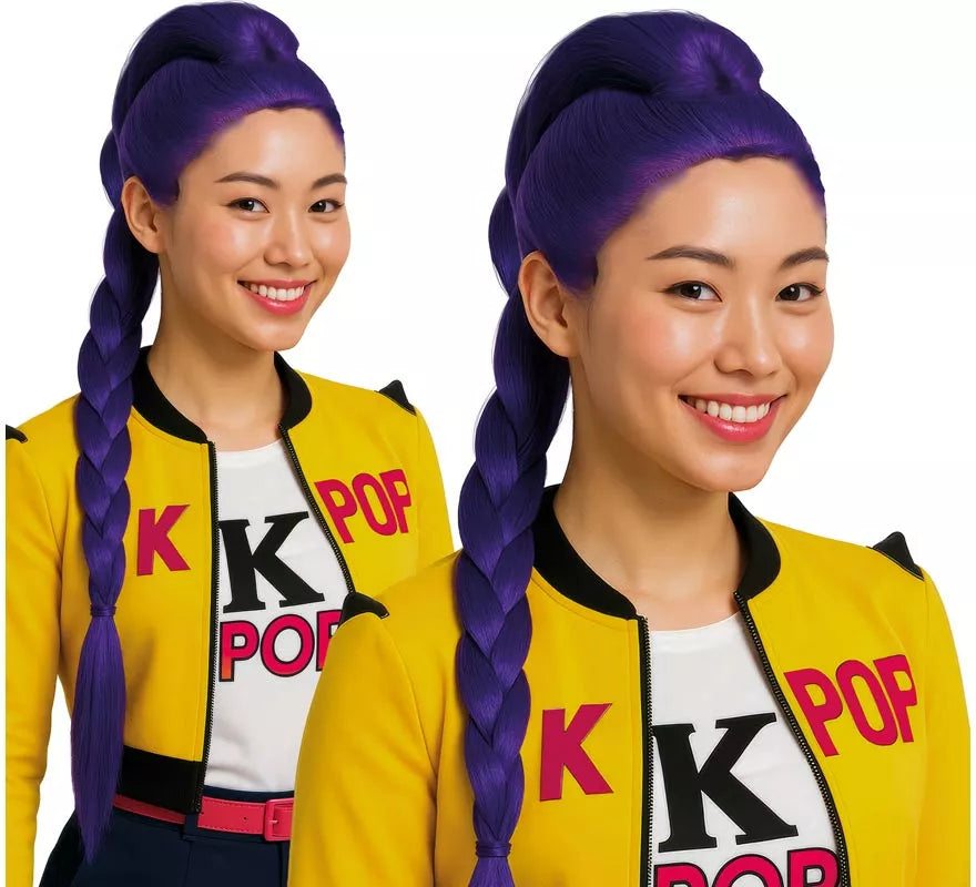 Translation missing: fr.Peluca lila de Cantante K-Pop