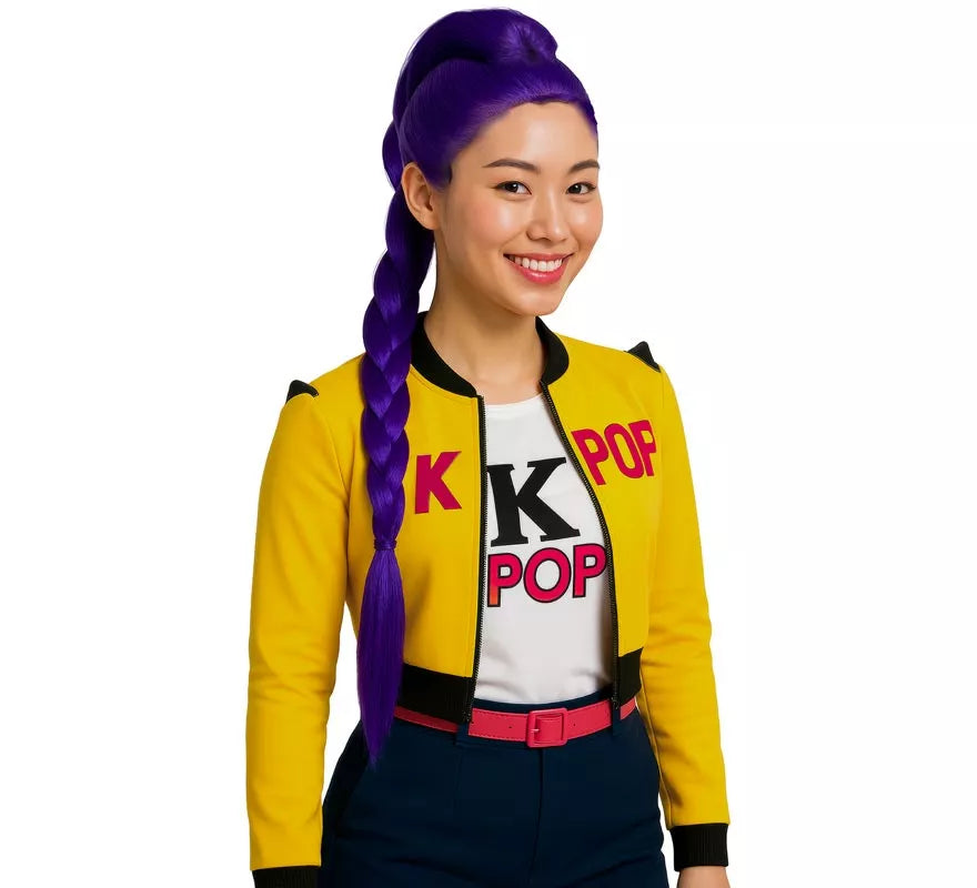 Translation missing: fr.Peluca lila de Cantante K-Pop