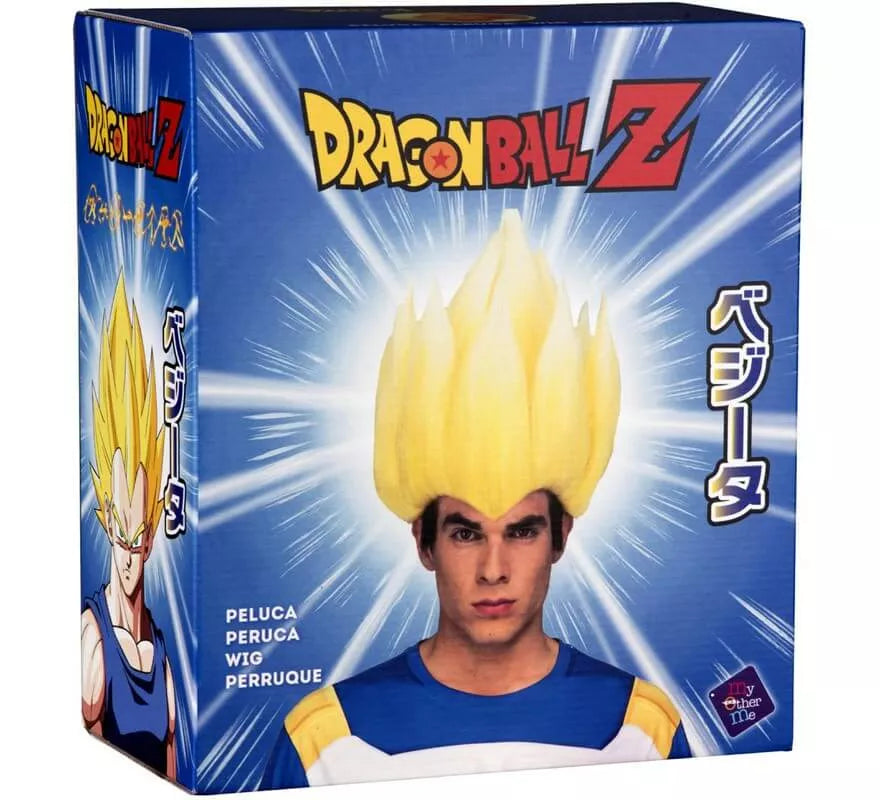 Translation missing: fr.Peluca de Saiyan Vegeta de Dragón Ball en caja para hombre