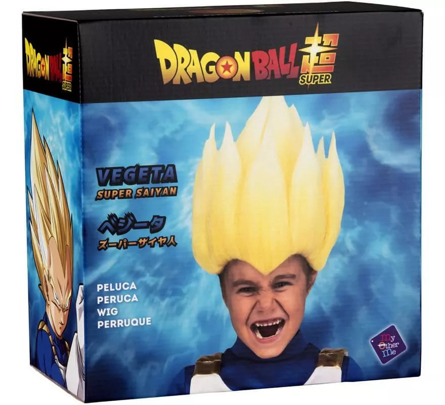Translation missing: fr.Peluca de Saiyan Vegeta de Dragón Ball en caja para niño