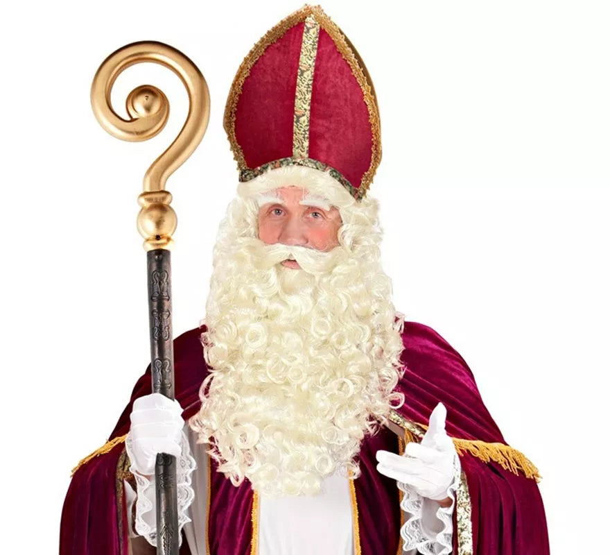 Translation missing: fr.Peluca de Santa Claus o San Nicolás con Barba, Bigote y Cejas