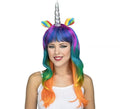 Peluca de Unicornio Multicolor con Cuerno y Orejas